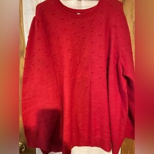 Beautiful RED sweater, 3X, needs home! Christmasy!​​​​
